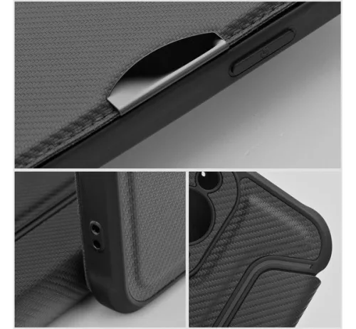 Razor book Apple iPhone 17e / iPhone 16e flip tok, fekete