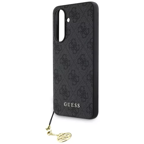 Guess 4G Charms Collection Samsung Galaxy A56 kemény hátlap tok, fekete