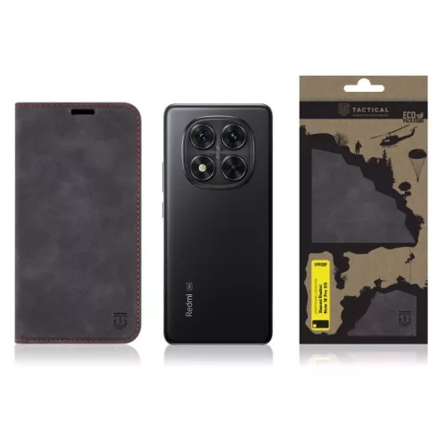 Tactical Xproof Xiaomi Redmi Note 14 Pro 5G / Poco X7 flip/oldalra nyíló tok, fekete