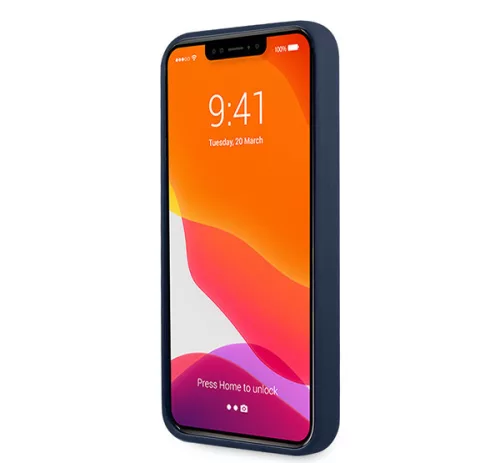 Lacoste Glossy Printing Logo iPhone 13 Pro Max szilikon tok, sötétkék