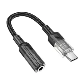 Hoco LS37 USB-C - 3,5mm jack adapter, fekete