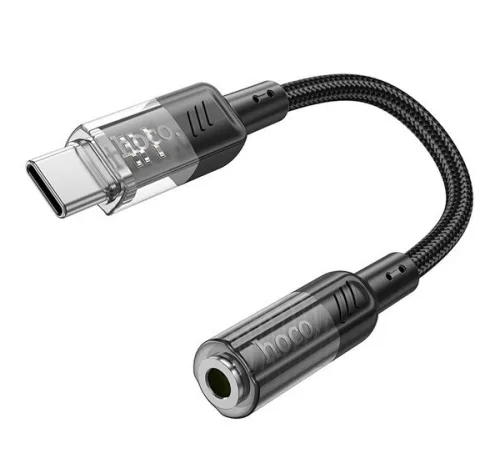 Hoco LS37 USB-C - 3,5mm jack adapter, fekete