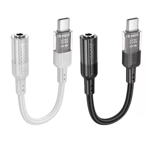 Hoco LS37 USB-C - 3,5mm jack adapter, fekete