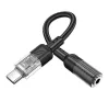 Hoco LS37 USB-C - 3,5mm jack adapter, fekete