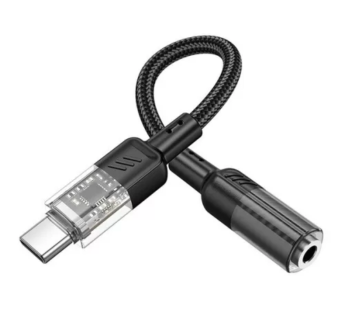 Hoco LS37 USB-C - 3,5mm jack adapter, fekete