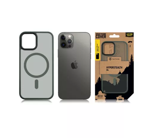 Tactical MagForce Hyperstealth Apple iPhone 12/12 Pro Magsafe hátlap tok, áttetsző/sötétszöld