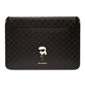   Karl Lagerfeld Sleeve Saffiano Monogram Ikonik KLCS16SAKHPKK 16" laptop tok, fekete