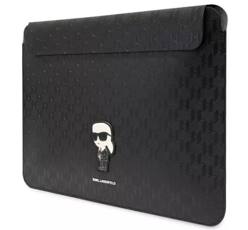 Karl Lagerfeld Sleeve Saffiano Monogram Ikonik KLCS16SAKHPKK 16" laptop tok, fekete