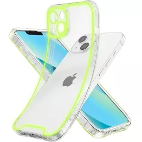   Apple iPhone 14 foszforeszkáló / sötétben világító szilikon tok, sárga