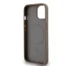 DKNY PU Leather Repeat Pattern Bottom Stripe Apple iPhone 15 Magsafe kompatibilis hátlap tok, barna