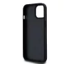 DKNY PU Leather Repeat Pattern Bottom Stripe Apple iPhone 15 Magsafe kompatibilis hátlap tok, fekete