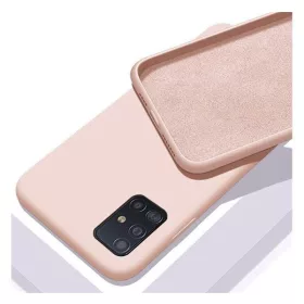 Samsung Galaxy S21 FE prémium szilikon tok, púder