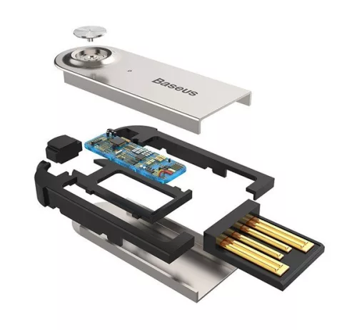 Baseus USB-A Bluetooth 5.0 audioadapter, AUX, fekete