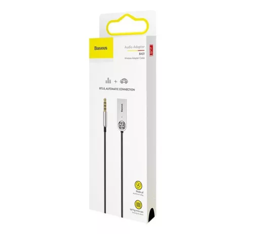 Baseus USB-A Bluetooth 5.0 audioadapter, AUX, fekete
