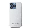 Karl Lagerfeld Grained PU Hotel RSG iPhone 15 Pro hátlap tok, ezüst
