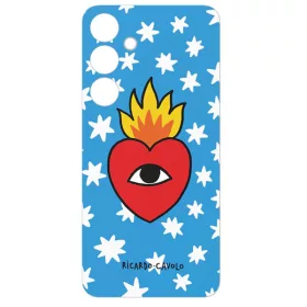   Samsung Galaxy S24+ Ricardo Cavolo gyári tok, sárga/száj minta