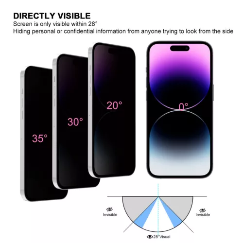 4smarts Second Glass Privacy Apple iPhone 17E / 16E / 14 / 13 / 13 Pro kijelzővédő üvegfólia szett felhelyező kerettel, 10db