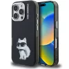 Karl Lagerfeld IML Aquarelle Choupette iPhone 16 Pro hátlap tok, fekete