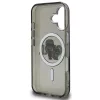 Karl Lagerfeld IML Glitter Karl and Choupette Sketch iPhone 16 MagSafe kompatibilis hátlap tok, fekete