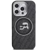 Karl Lagerfeld IML K&CH Heads Repeated Logo iPhone 16 Pro MagSafe kompatibilis hátlap tok, fekete