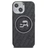 Karl Lagerfeld IML K&CH Heads Repeated Logo iPhone 15 MagSafe kompatibilis hátlap tok, fekete