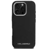 Karl Lagerfeld Grained PU Repeated Logo iPhone 16 Pro MagSafe kompatibilis hátlap tok, fekete