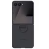 Samsung Galaxy Z Flip 7 Ring Silicone Cover gyári szilikon tok gyűrűvel, fekete