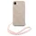 Guess PU Leather 4G Colored Ring Strap Apple iPhone 17e / iPhone 16e MagSafe tok korall színű karpánttal, rózsaszín-arany