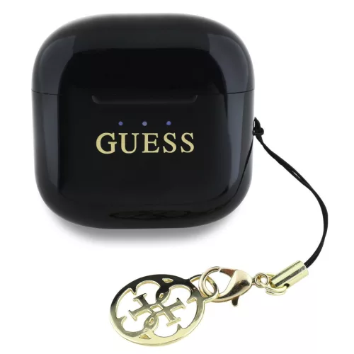 Guess Classic Logo Charm TWS vezeték nélküli fülhallgató, fekete