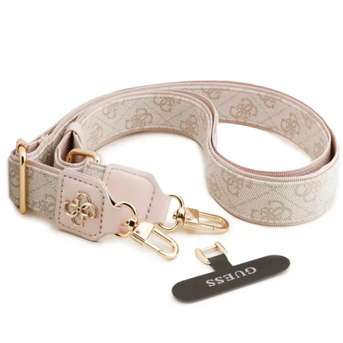 Guess Crossbody Strap PU 4G Metal Logo univerzális pánt, rózsaszín