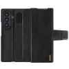 Nillkin Aoge Samsung Galaxy Z Fold 7 bőr mágneses oldalra nyíló tok, S Pen tartóval, fekete