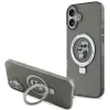 Karl Lagerfeld Ringstand Karl and Choupette iPhone 16 MagSafe tok kitámasztóval, fekete