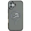 Karl Lagerfeld IML K&CH Heads Metal Frame iPhone 16 MagSafe tok kameravédő peremmel, fekete