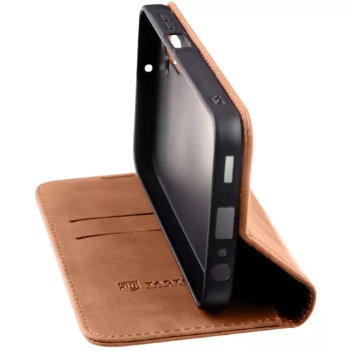 Tactical Xproof Samsung Galaxy A17 flip/oldalra nyíló tok, barna