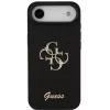 Guess PU Fixed Glitter 4G Metal Logo Apple iPhone Air (2025) hátlap tok, fekete