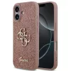 Guess PU Fixed Glitter 4G Metal Logo Apple iPhone 17 hátlap tok, rózsaszín