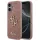 Guess PU Fixed Glitter 4G Metal Logo Apple iPhone 17 hátlap tok, rózsaszín