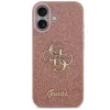 Guess PU Fixed Glitter 4G Metal Logo Apple iPhone 17 hátlap tok, rózsaszín