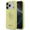 Guess Liquid Silicone 4G Metal Logo Apple iPhone 17 Pro Max hátlap tok, sárga