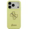 Guess Liquid Silicone 4G Metal Logo Apple iPhone 17 Pro Max hátlap tok, sárga