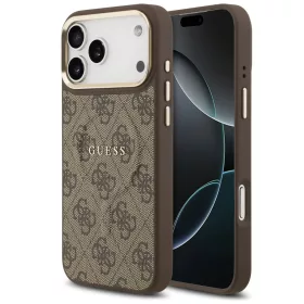   Guess 4G Charm Apple iPhone 17 Pro Max MagSafe hátlap tok, barna
