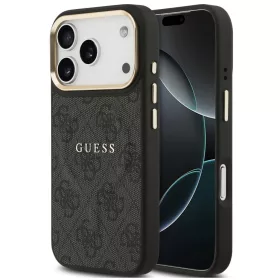   Guess 4G Charm Apple iPhone 17 Pro MagSafe hátlap tok, fekete