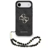 Guess PU 4G Metal Logo Strap Apple iPhone Air (2025) hátlap tok karpánttal, fekete