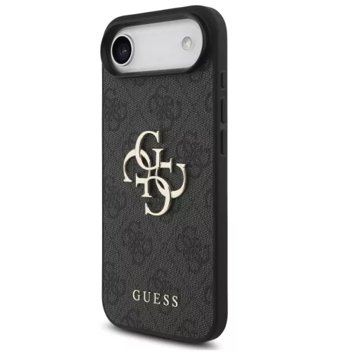 Guess PU 4G Metal Logo Strap Apple iPhone Air (2025) hátlap tok karpánttal, fekete