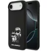Karl Lagerfeld Liquid Silicone K&CH Sketch Apple iPhone Air (2025) MagSafe kompatibilis hátlap tok, fekete