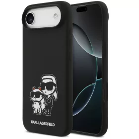   Karl Lagerfeld Liquid Silicone K&CH Sketch Apple iPhone Air (2025) MagSafe kompatibilis hátlap tok, fekete