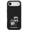 Karl Lagerfeld Liquid Silicone K&CH Sketch Apple iPhone Air (2025) MagSafe kompatibilis hátlap tok, fekete