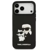 Karl Lagerfeld 3D Rubber Karl and Choupette Apple iPhone 17 Pro Max hátlap tok, fekete