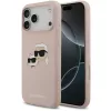 Karl Lagerfeld Silicone Double Heads Print Apple iPhone 17 Pro MagSafe kompatibilis hátlap tok, rózsaszín