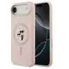 Karl Lagerfeld Liquid Silicone Karl and Choupette MagSafe iPhone Air (2025) hátlap tok, rózsaszín